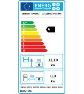 Thermiki ATS Zero Σόμπα ξύλου από Χάλυβα 12kw