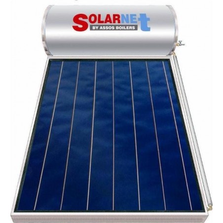 Assos Solarnet Ηλιακός SOL 120 (lt) glass με συλλεκτική επιφάνεια 2m² διπλής ενεργείας (6 Άτοκες Δόσεις)