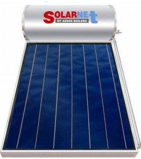 Assos Solarnet Ηλιακός SOL 120 (lt) glass με συλλεκτική επιφάνεια 2m² τριπλής ενεργείας (12 Άτοκες Δόσεις)