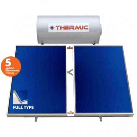 Thermic ct gl 150 lt glass τριπλής με 2 επιλεκτικoύς συλλέκτες 3,00m² ταράτσας