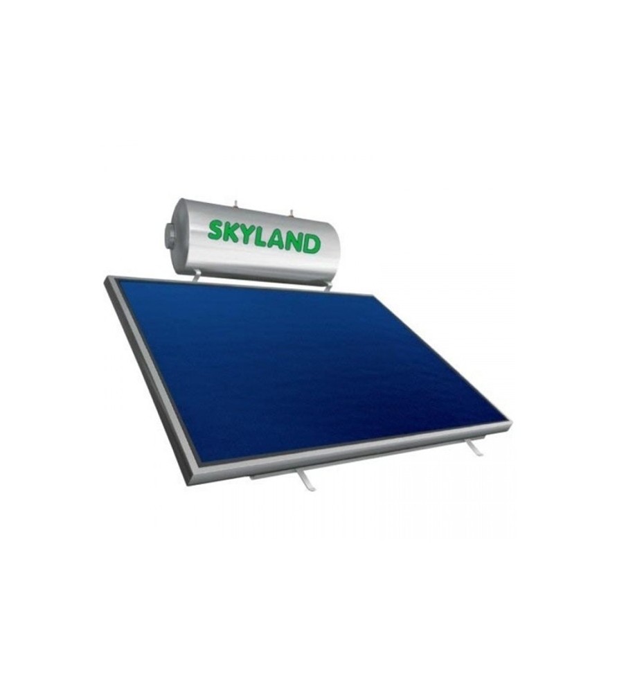 Skyland IN inox διπλής 120lt/2,05m² με οριζόντιο επιλεκτικό συλλέκτη