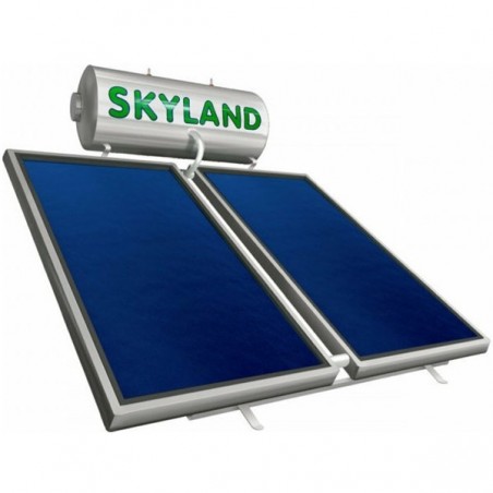 Skyland EIN 200Lt 4.10τμ inox boiler ηλιακός τριπλής κάθετοι επιλεκτικοί