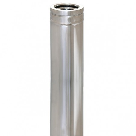 Technometal καμινάδα 0.50 m διπλού τοιχώματος Φ 100/150 με πάχος χάλυβα 0,40mm