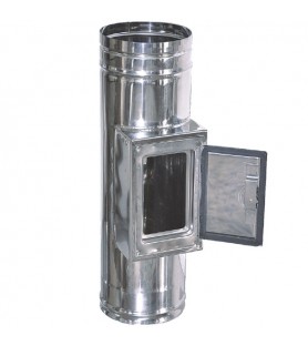 Technometal θυρίδα καθαρισμού καμινάδας μονού τοιχώματος Φ 230 με πάχος χάλυβα 0.40 mm