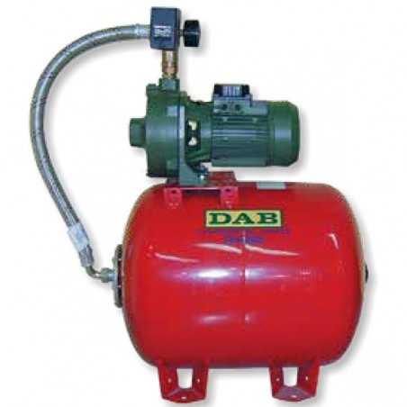 DΑΒ K 40/100 M (50 Lt) Οριζόντιο Πιεστικό συγκρότημα διβάθμιο Μονοφασικό HP 2.50 (220 V)