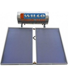 Ηλιακός WILCO 300 Lt Glass Διπλής Ενέργειας Με 2 Επιλεκτικούς Συλλέκτες 4m² (12 Άτοκες Δόσεις)