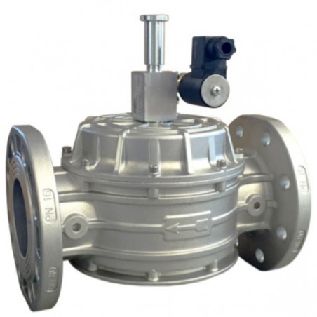 MADAS 208.12.13.21 Ηλεκτρομαγνητική Βαλβίδα Ν.Ο. χειροκίνητης επαναφοράς αλουμινίου με Διάμετρο DN 200