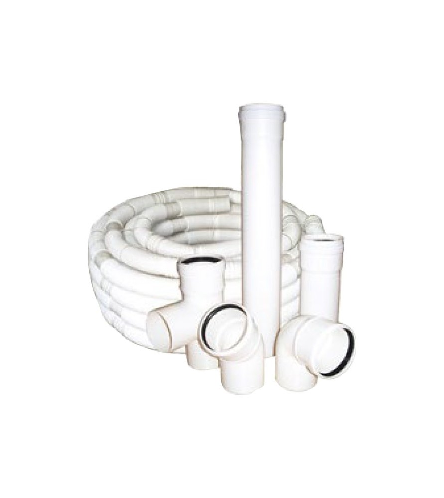 Groppalli  10-90ΜΗ5 Γωνία 90ο Καμινάδας Λευκή PPH Φ100