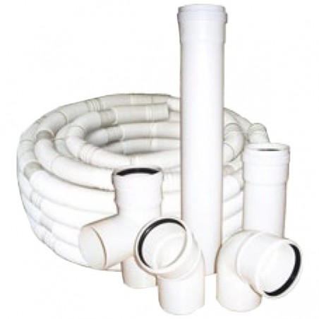 Groppalli  10-45ΜΗ5 Γωνία 45° Καμινάδας Λευκή PPH Φ100