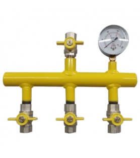 S.I.M.E. 991.16.11.30 Κολεκτέρ διανομής με μανόμετρο χαμηλής πίεσης 2 εξόδων