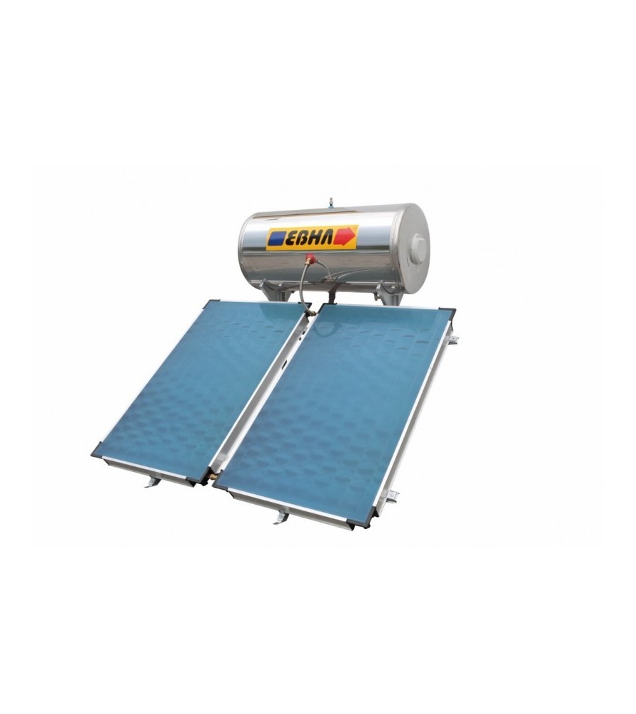 Εβήλ Ηλιακός Θερμοσίφωνας glass 200 L Τριπλής ενέργειας με συλλέκτης 3.7 m²