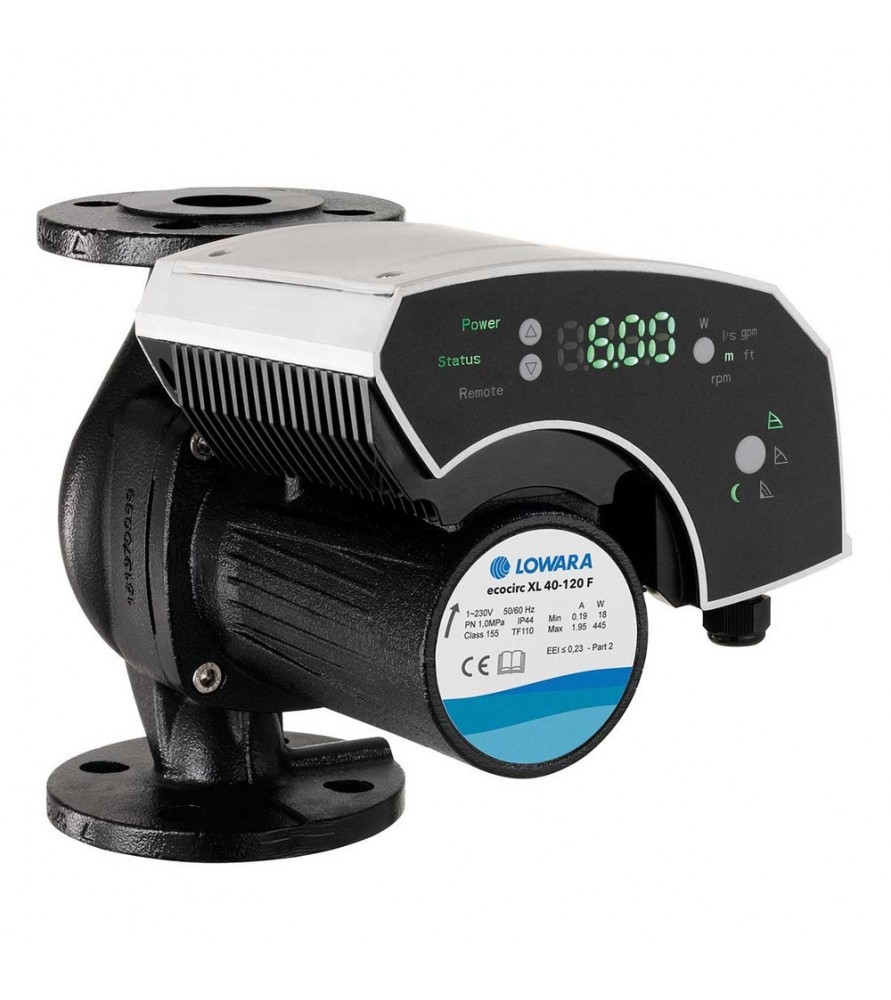 LOWARA Ecocirc XL 50 – 100 F Ηλεκτρονικός κυκλοφορητής υψηλής απόδοσης για οικιακή θέρμανση και ψύξη