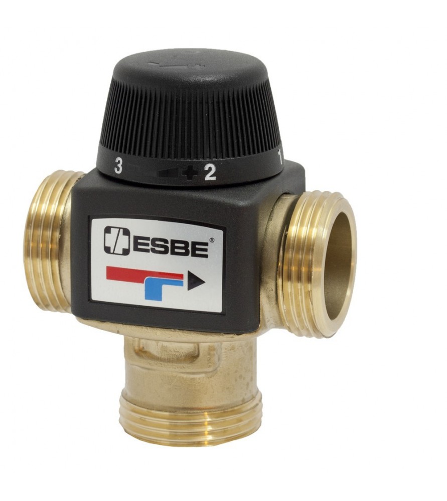 ESBE VTA 372 Τρίοδη θερµοστατική βαλβίδα ανάμειξης για ενδοδαπέδια θέρμανση 20-55 °C ( 3.40 KVS)