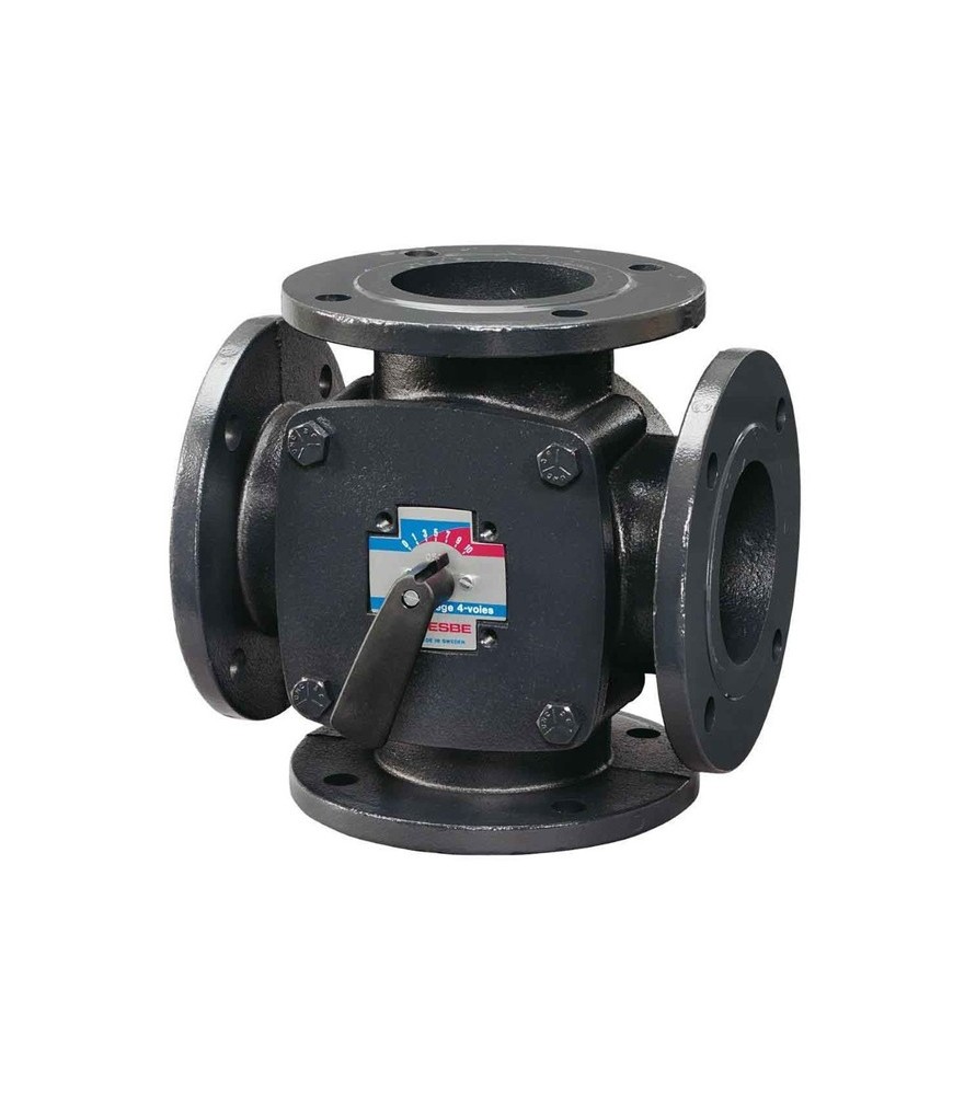 ESBE 4F 80 Τετράοδη περιστροφική βάνα ανάμειξης/διανομής φλανζωτή με Διατομή DN 80