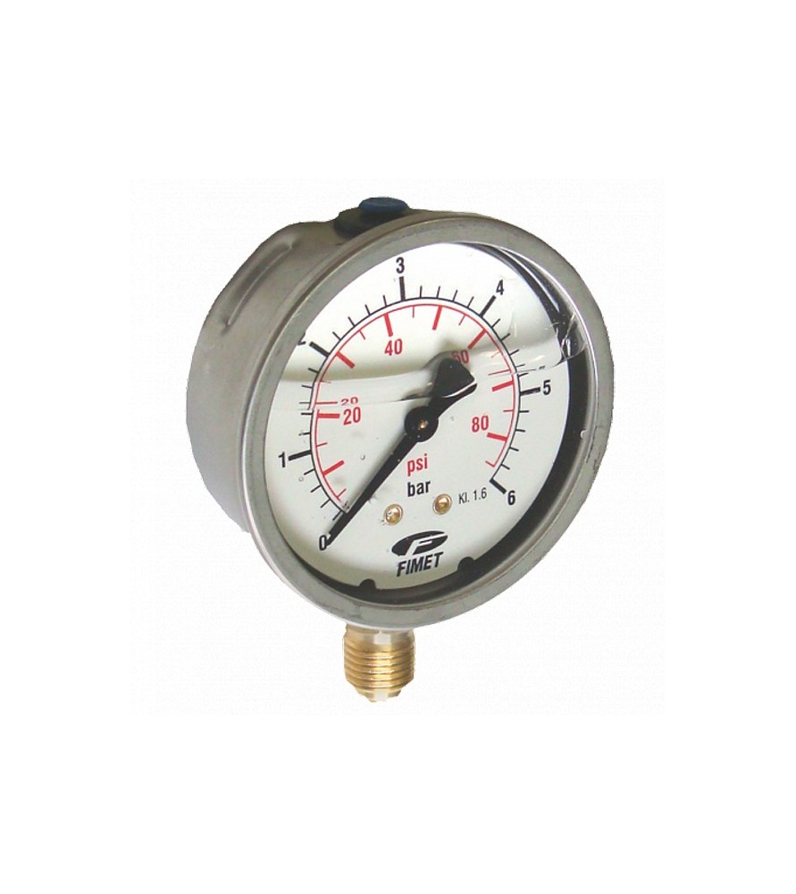 WATTS MG3-INOX Μανόμετρο γλυκερίνης κάθετο (INOX ¼” – Φ 36) 0-6 bar