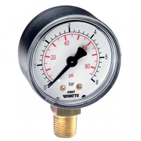 WATTS Μανόμετρο ABS (¼” / Φ 50) κάθετο με πίεση 0-10 bar
