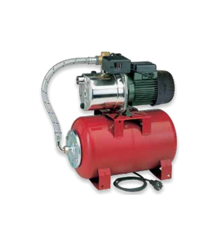 DΑΒ EUROINOX 30/50 M (100 Lt) Οριζόντιο  Πιεστικό συγκρότημα αυτόματης αναρρόφησης Μονοφασικό HP 0.75 (220 V)