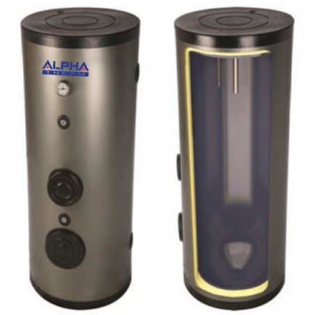 Alpha Therm Δοχείο αδρανείας (Buffer) επισμαλτωμένο 160lt Με 2 Εναλλάκτες