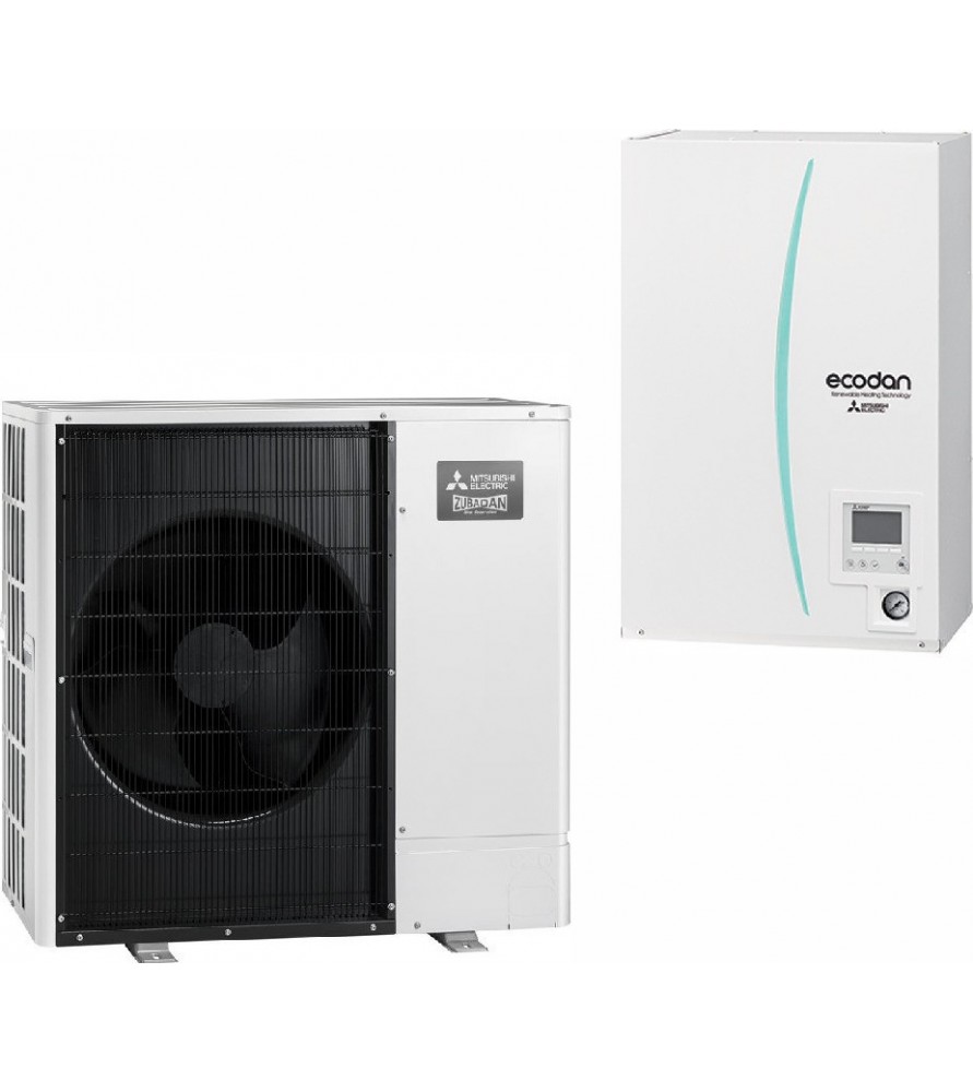 Mitsubishi Electric ZUBADAN SPLIT PUHZ-SHW80VAA+ERSC-VM2D Αντλία θερμότητας αέρος νερού 8kw