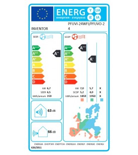 Inventor Professional PFUVI-24WFI/PFUVO-24 Κλιματιστικό τοίχου 24.000 Btu