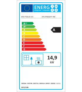 Thermiki ATS STRAIGHT 700 Αερόθερμο τζάκι Ξύλου 14.89kw