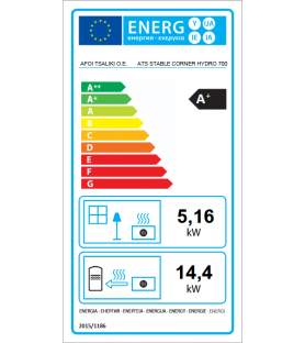Thermiki ATS STABLE CORNER AIR 700 Αερόθερμο τζάκι Ξύλου 14.01kw
