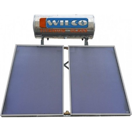 Ηλιακός WILCO 160L Glass Τριπλής ενέργειας με 2 επιλεκτικούς συλλέκτες 3m²  (6 Άτοκες Δόσεις)