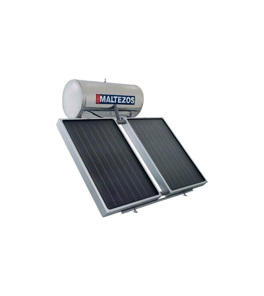 MALTEZOS MALT H 300Lt INOX Τριπλής Ενεργείας 2 Επιλεκτικοί Συλλέκτες 2 SAC 130x150