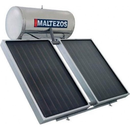 MALTEZOS MALT H 300Lt INOX Τριπλής Ενεργείας 2 Επιλεκτικοί Συλλέκτες 2 SAC 130x150
